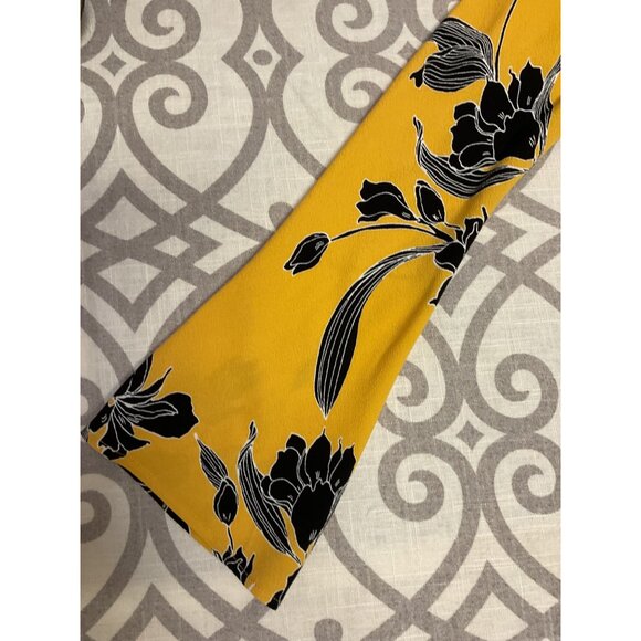 Favorite Daughter Buttercup Fleur Print Dress Yellow & Black Floral Long Sleeve - Picture 6 of 6